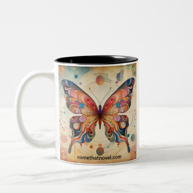Papillons de nom qui Novel café Mug (Gauche)