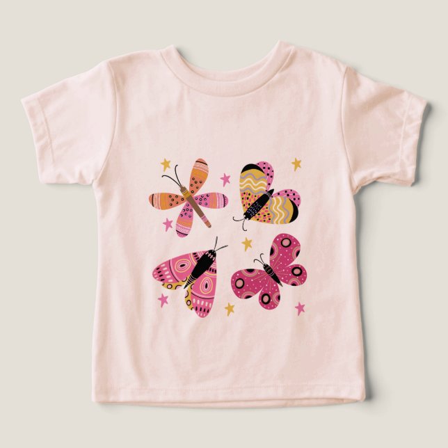 Papillons de style d'art populaire coloré (Design Recto)