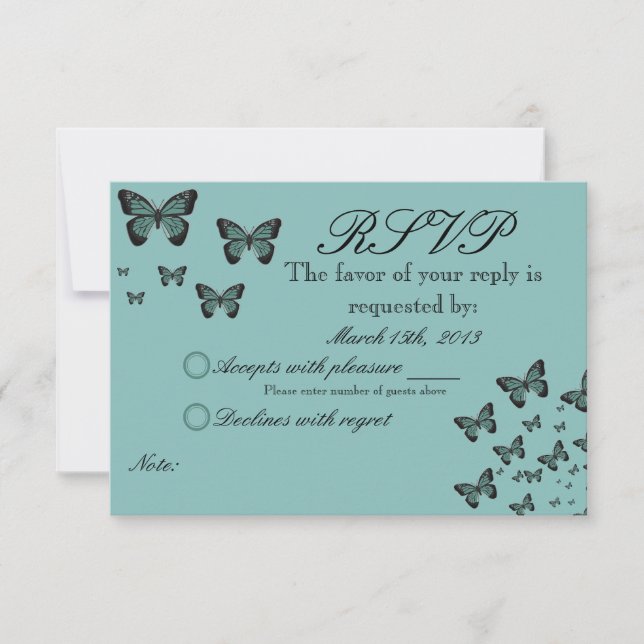 Papillons Émeraude RSVP (Devant)