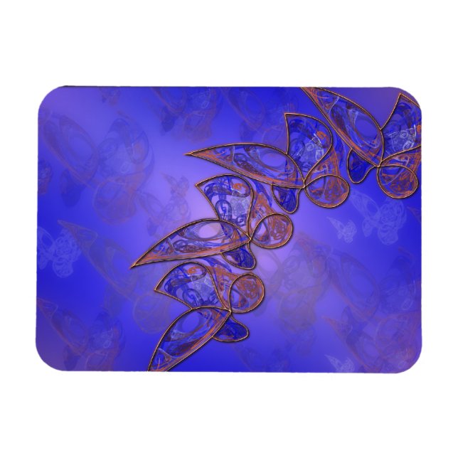 Papillons en cuivre Magnet flexible (Horizontal)