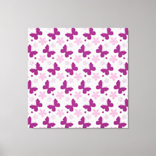 Papillons en toile étirée