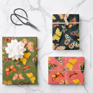 Papillons Envelopper les feuilles de papier