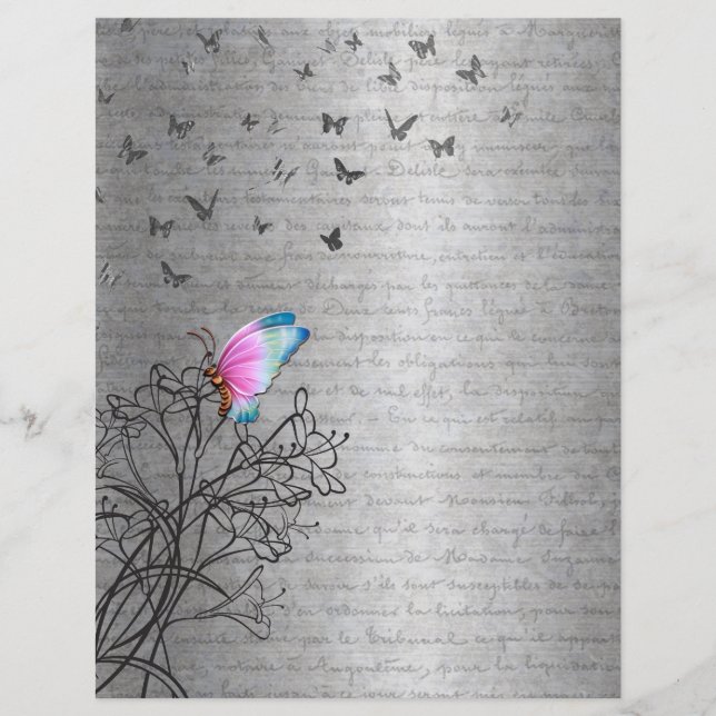 Papillons et Calligraphie  (Devant)