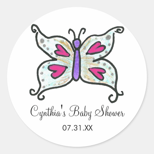 Papillons et Coeurs Favoriser les étiquettes / Sti (Devant)