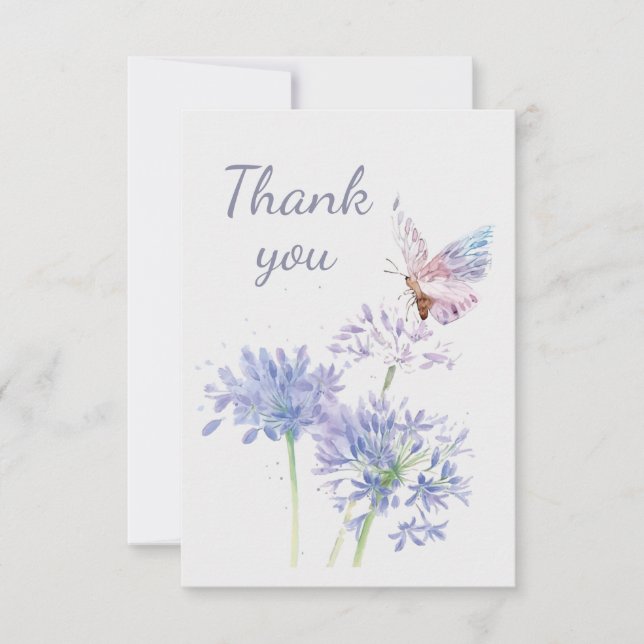 Papillons et fleurs de jardin Merci (Devant)