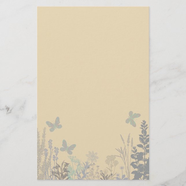 Papillons et fleurs Papeterie (Devant)