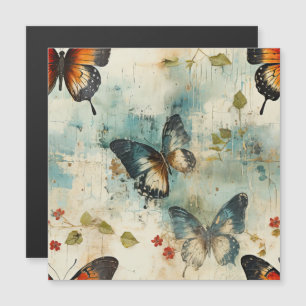 Papillons et fleurs vintage colorés (7)
