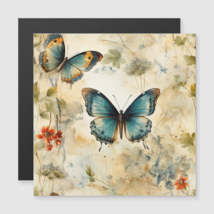 Papillons et fleurs Vintages colorés (11)