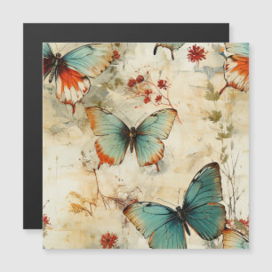 Papillons et fleurs Vintages colorés (3)