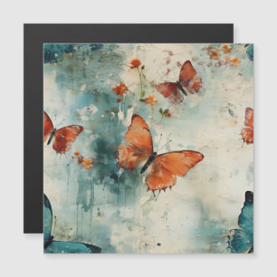 Papillons et fleurs Vintages colorés (9)