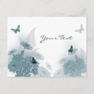 Papillons et marguerites Carte postale