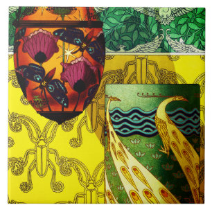 Papillons et papillons et carreaux de céramique Pe