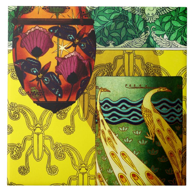 Papillons et papillons et carreaux de céramique Pe (Devant)