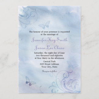 Papillons et remous épousant des invitations