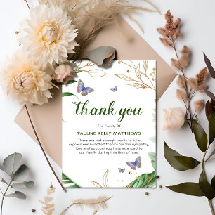 Papillons et verdure   Merci funéraire