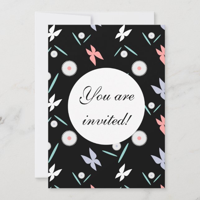 Papillons Faire-part personnalisé - Customisé (Devant)