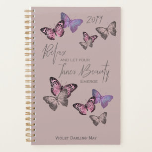 Papillons Féminins avec Typographie Positive - Ros