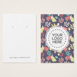 Papillons Fleurs Motif de l'oreille Carte d'affich