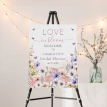 Papillons Fleurs sauvages rose pourpre Amour en fl