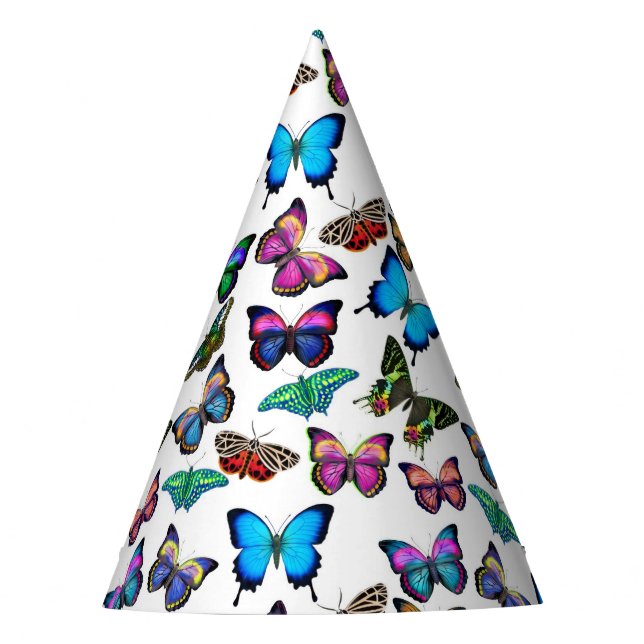 Papillons flottant par le chapeau de partie (Devant)