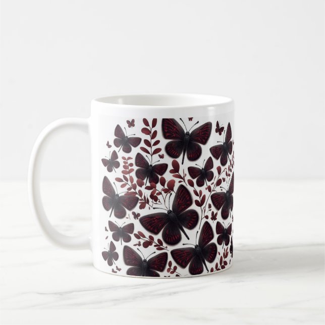 Papillons foncés Élégance dans la tasse de café fo (Gauche)