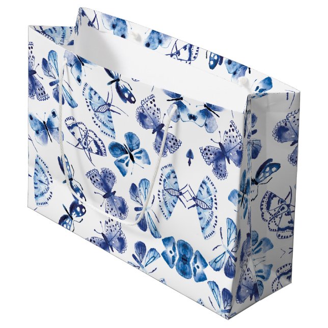 Papillons Grand sac cadeau (Devant Angle)