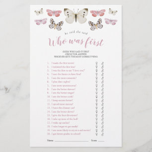 Papillons Il A Dit Qu'Elle A Dit Pink Showgame