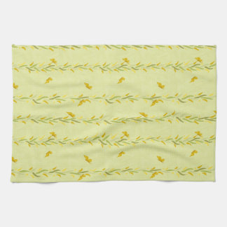 Papillons jaunes sur Vines Serviette de cuisine
