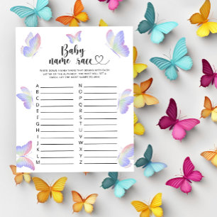 Papillons - Jeu de course de prénoms pour bébé