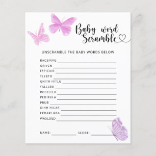 Papillons - Jeu de mots mêlés pour bébé