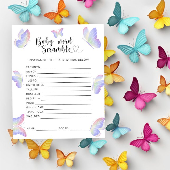 Papillons - Jeu de mots mêlés pour bébé (Créateur téléchargé)