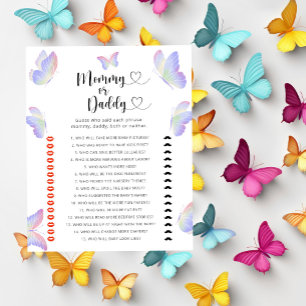Papillons - jeu pour baby shower «Maman ou papa»