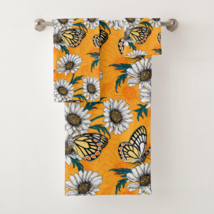 Papillons Jézabel et fleurs marguerites