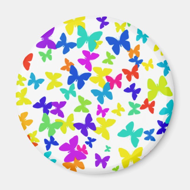Papillons - Magnet blanc (Devant)