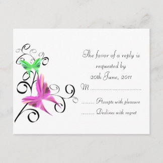 Papillons mariages RSVP