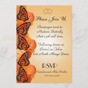 Papillons Monarch Invitation