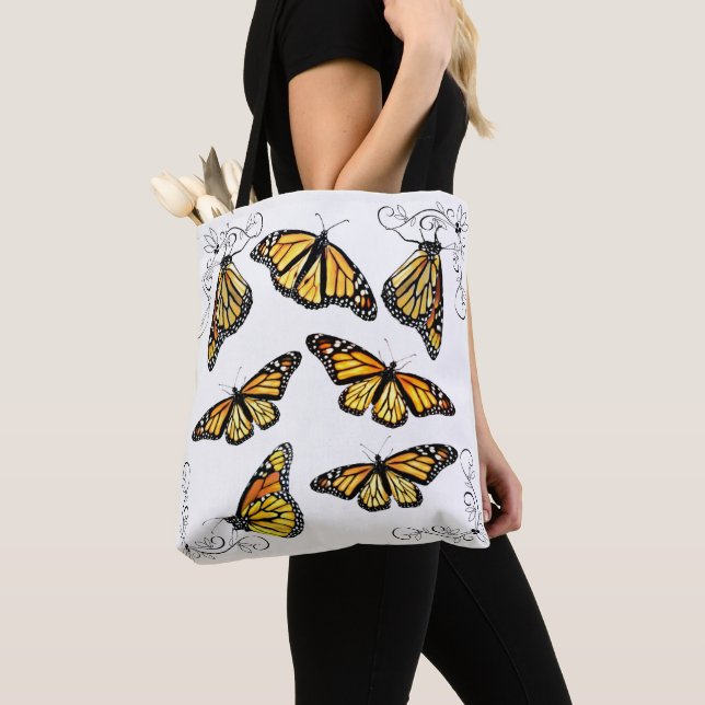 Papillons Monarch sac fourre-tout (De près)