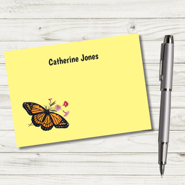 Papillons monarques Post-It Notes personnalisés po (Our beautiful historic Monarch Butterfly can make it a pleasure to jot down notes!)
