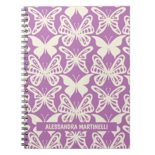 Papillons naturels sur Carnet pourpre