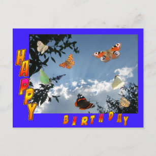 Joyeux Anniversaire Papillon Cartes Postales Pas De Quantite Minimum Zazzle