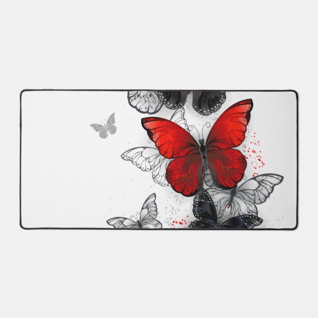Papillons noirs et rouges volants (Recto)