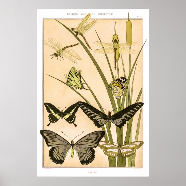 Papillons par Maurice Pillard Verneuil Poster (Devant)