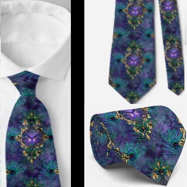 Papillons Peacock Cravate Necktie (Créateur téléchargé)