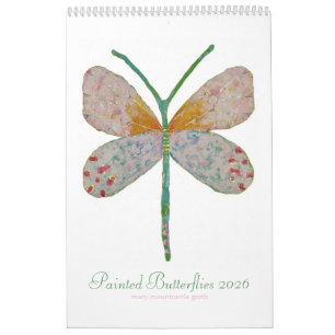 Papillons peints Calendrier vertical 2025