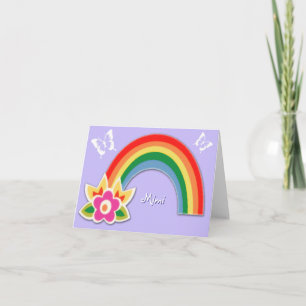 Papillons personnalisés et cartes Rainbow Note