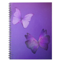 Papillons pourpres Carnet spiral