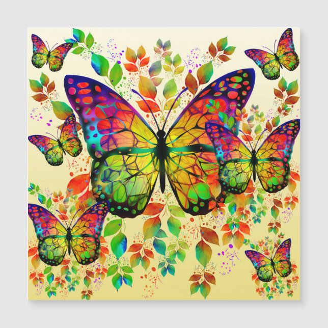 PAPILLONS PRINTANIERS NATURE COLORÉE (Devant)