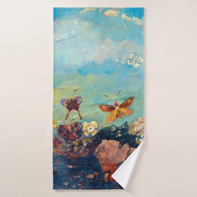 Papillons, Redon (Serviette de bain)