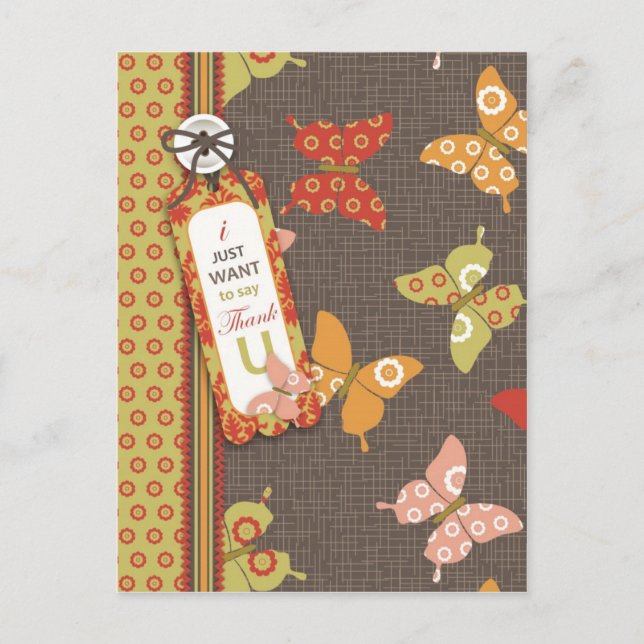 Papillons rétro TY Carte postale (Devant)