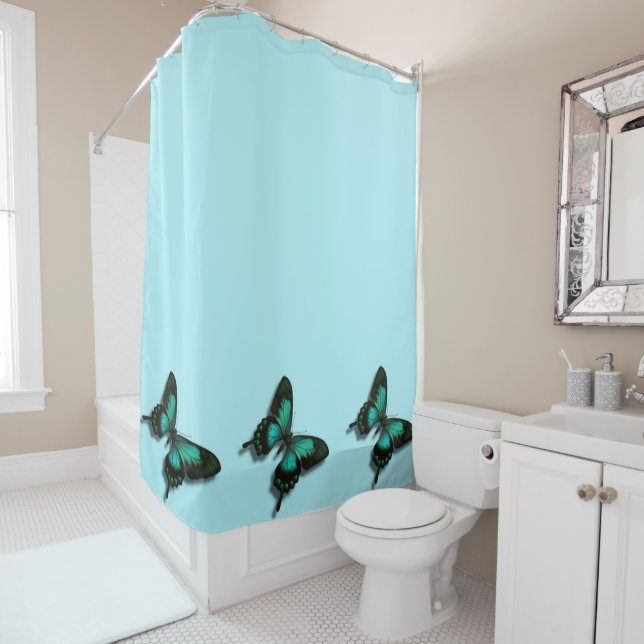 Papillons rideau de douche standard (En situation)